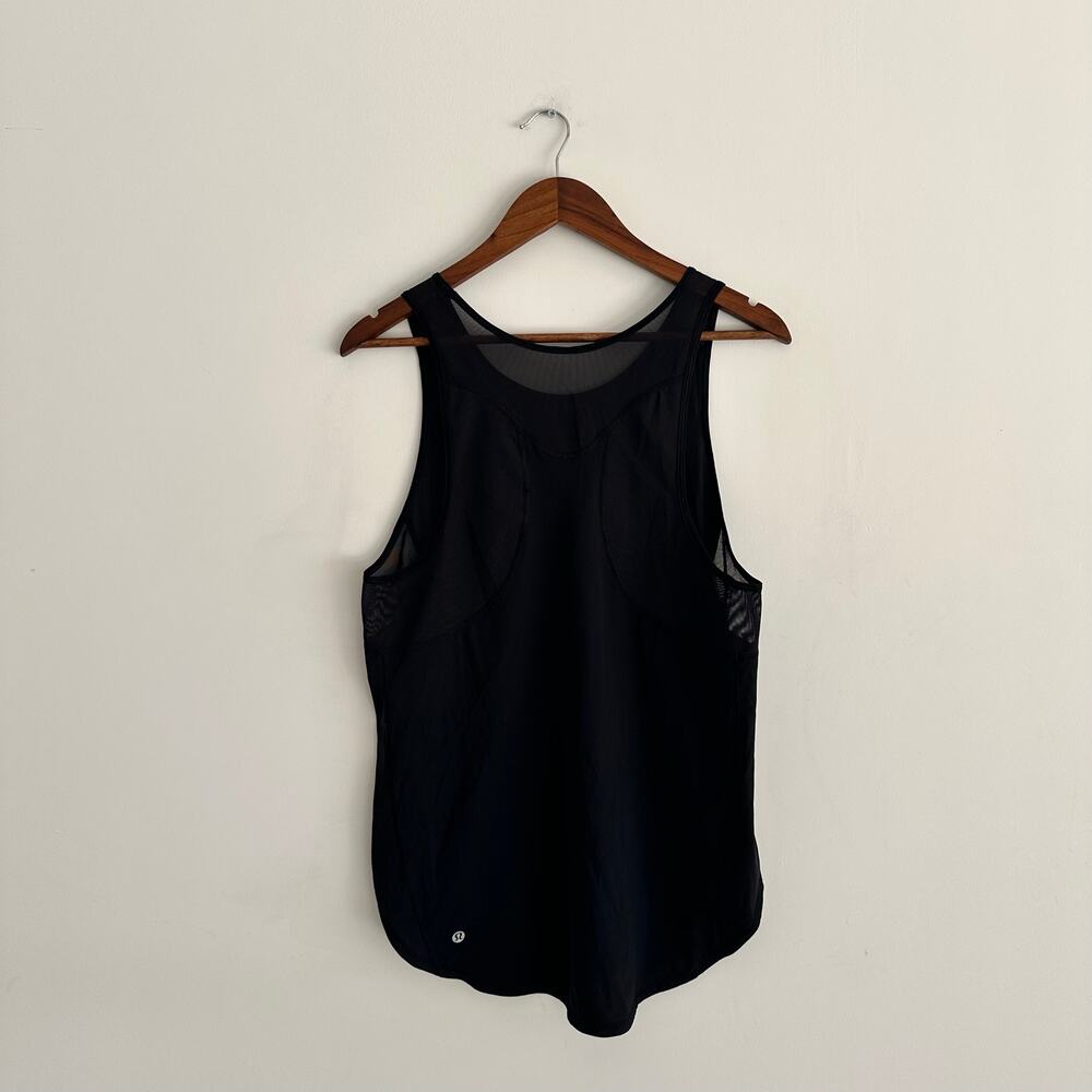 LULULEMON SCULPT II Black Lightweight Mesh Stretch Tank Top